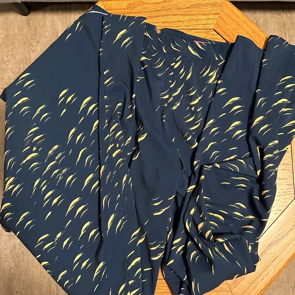 *ALICE + OLIVIA* Blue x Yellow Pattern Flowy Pants Size 4 - Picture 3 of 8